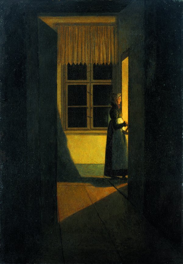Caspar David Friedrich, Hinabsteigende Frau mit Leuchter