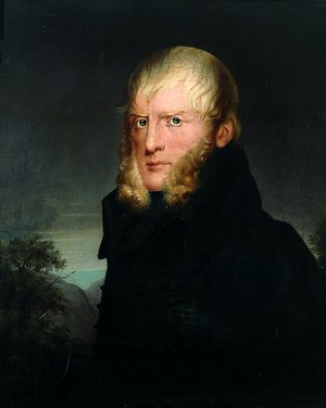 Albert Freyberg, portret Caspara Davida Friedricha, 1840