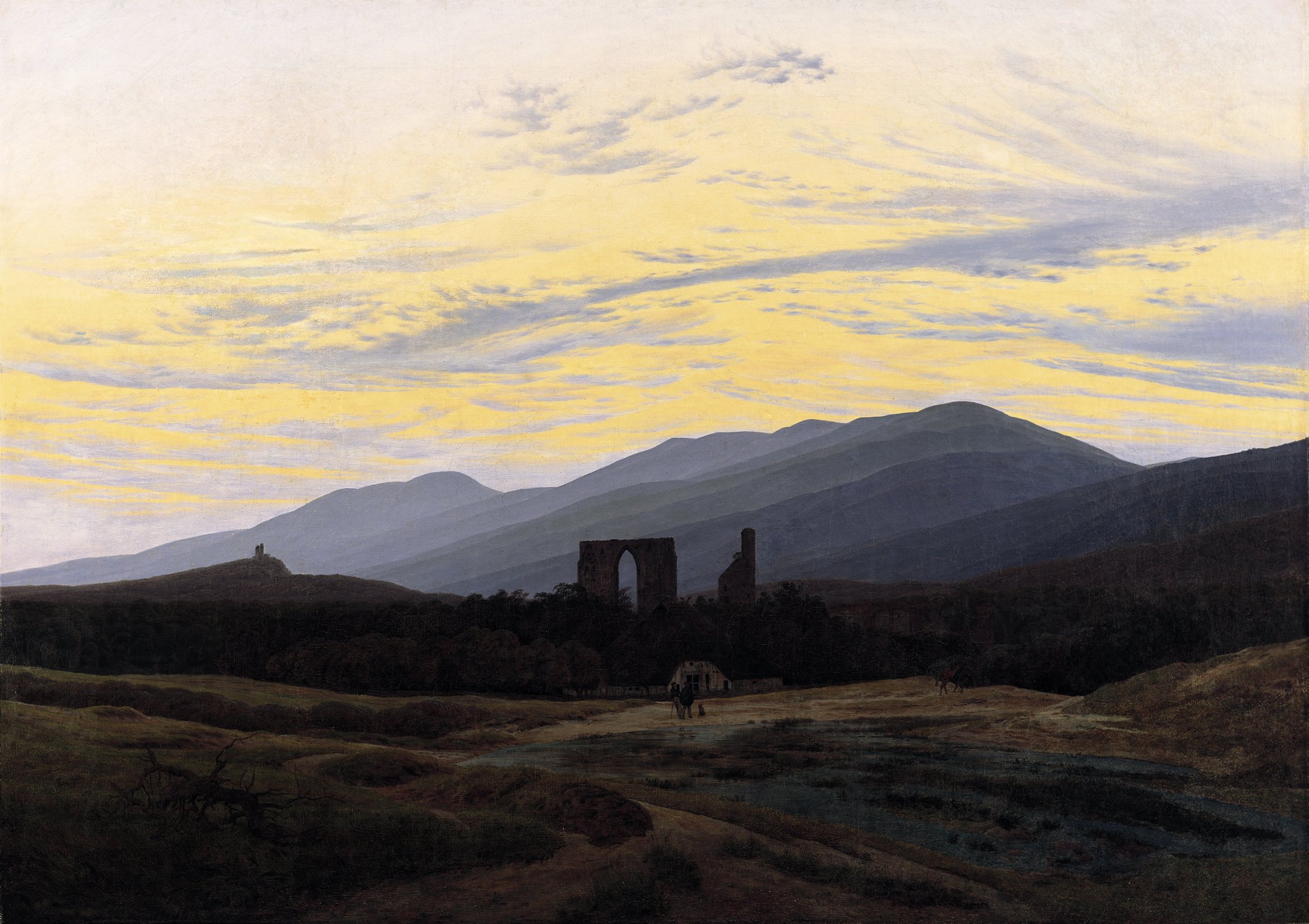 Caspar David Friedrich, Ruine Eldena im Riesengebirge, 1830/34