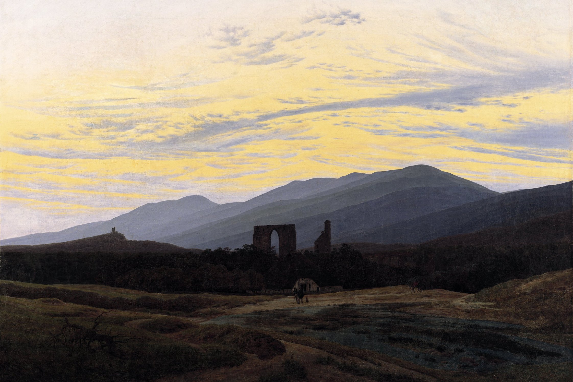 Caspar David Friedrich, Ruine Eldena im Riesengebirge, 1830/34